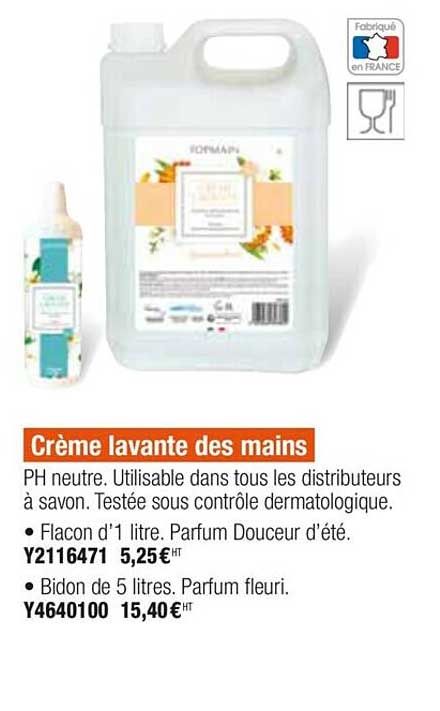 crème lavante des mains