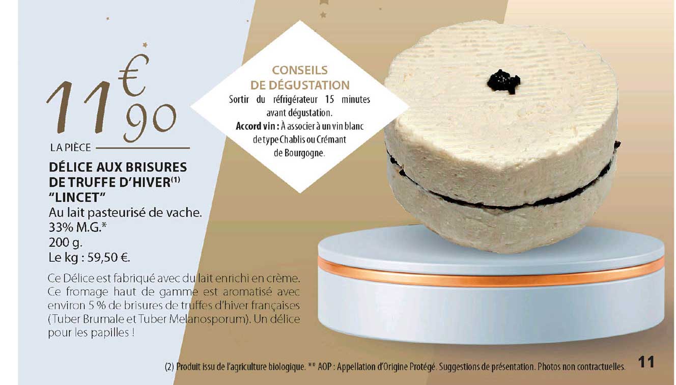 délice aux brisures de truffe d'hiver "lincet"