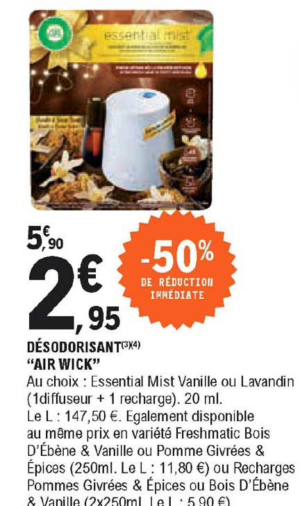 désodorisant "air wick"