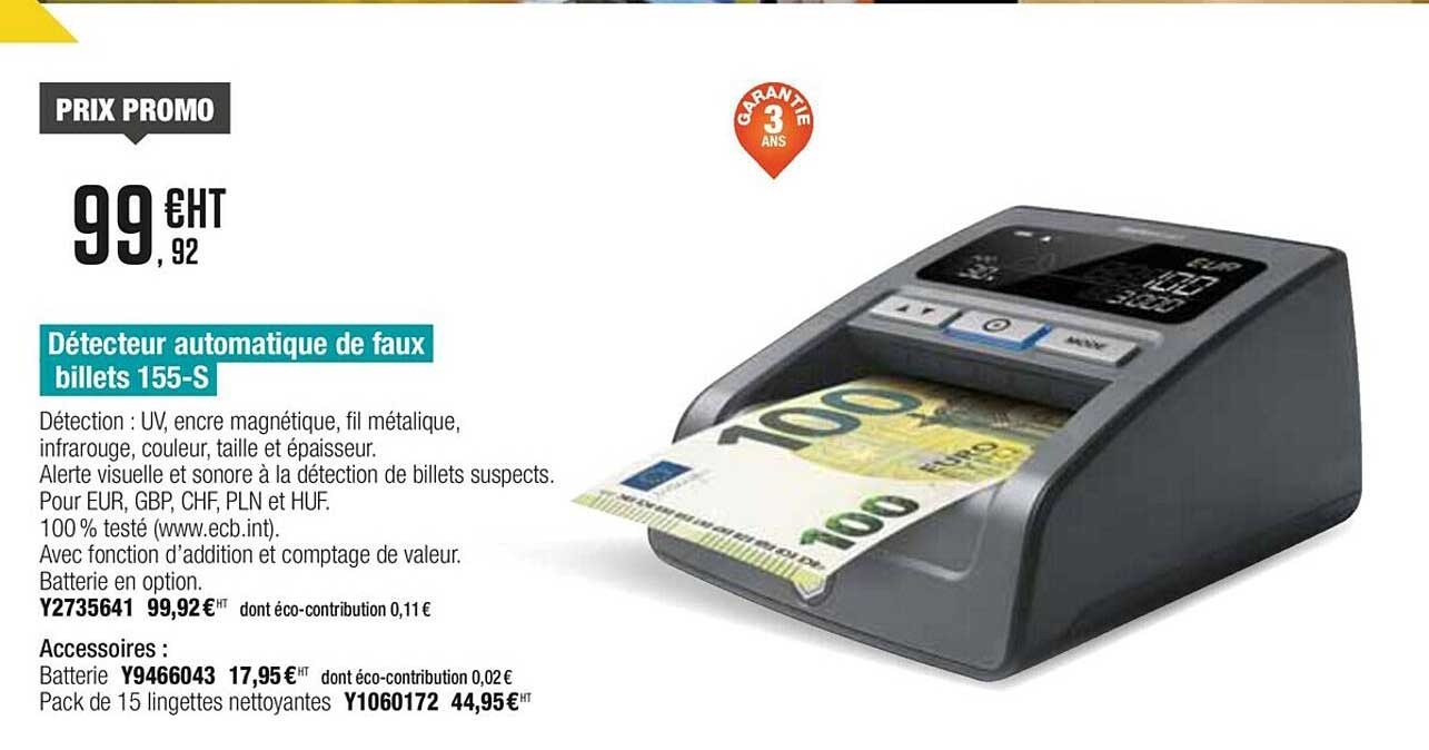 détecteur automatique de faux billets 155-s