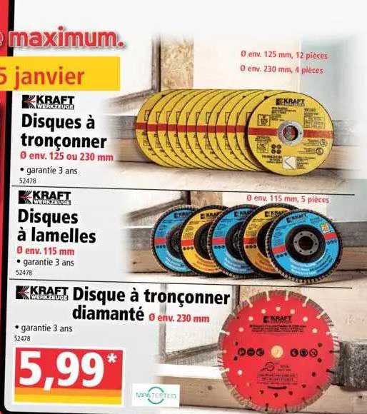 disques à tronçonner kraft werkzeuge, disques à lamelles kraft werkzeuge, disque à tronçonner diamanté kraft werkzeuge