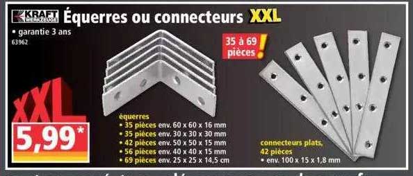 équerres ou connecteurs xxl kraft