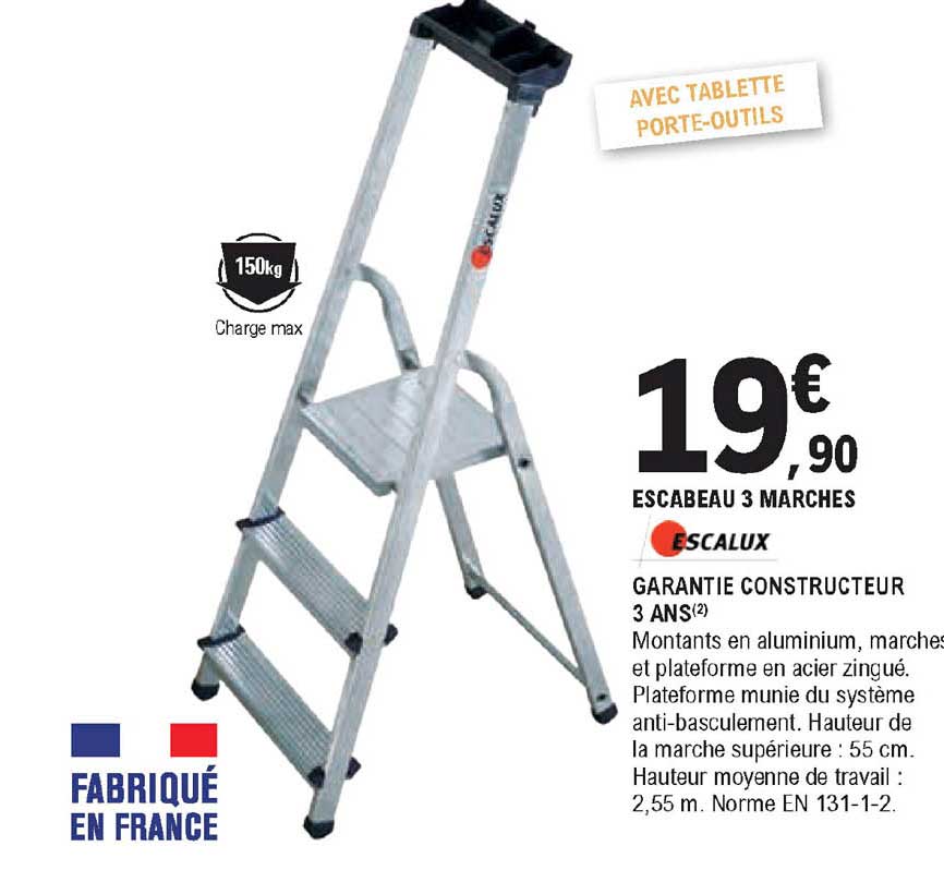 escalux garantie constructeur 3 ans