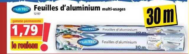 feuilles d'aluminium multi-usages multiTEC