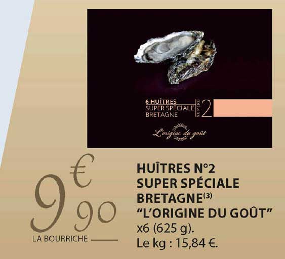 Huîtres N°2 Super Spéciale Bretagne "l'origine Du Goût"