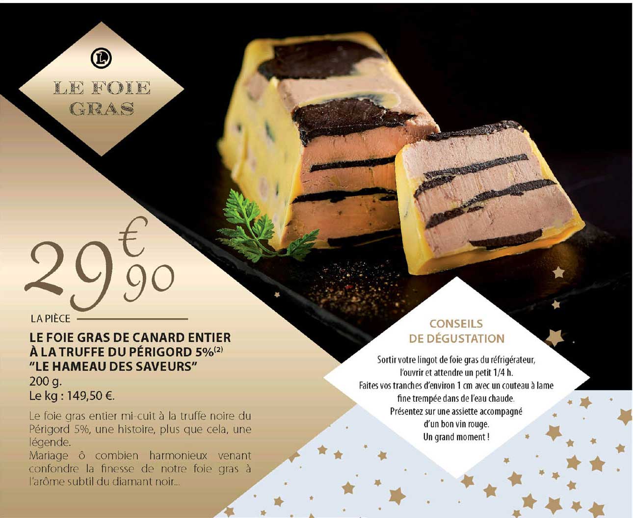 le foie gras de canard entier à la truffe du périgord "le hameau des saveurs"
