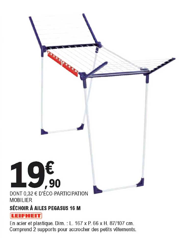 Leifheit Séchoir à Ailes Pegasus 16 M