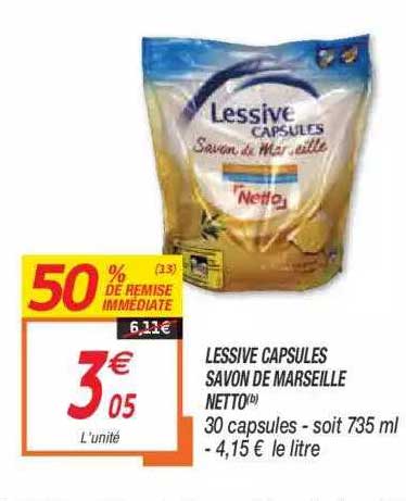 Lessive Capsules Savon De Marseille Netto