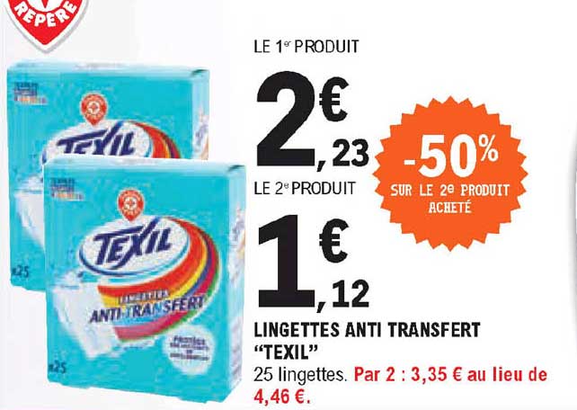 lingettes anti transfert texil