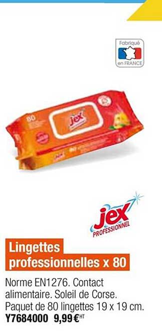 lingettes professionnelles x80 jex professionnel