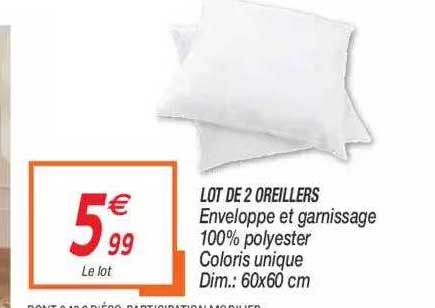 Lot De 2 Oreillers