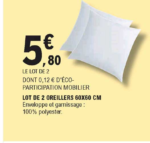 Lot De 2 Oreillers