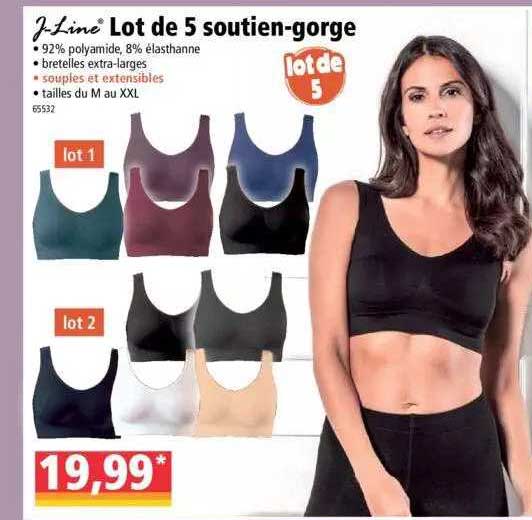 lot de 5 soutien-gorge j-line