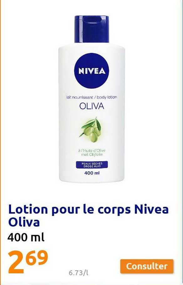lotion pour le corps nivea oliva