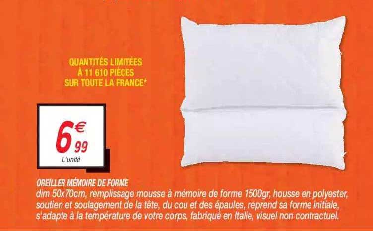 Oreiller Mémoire De Forme