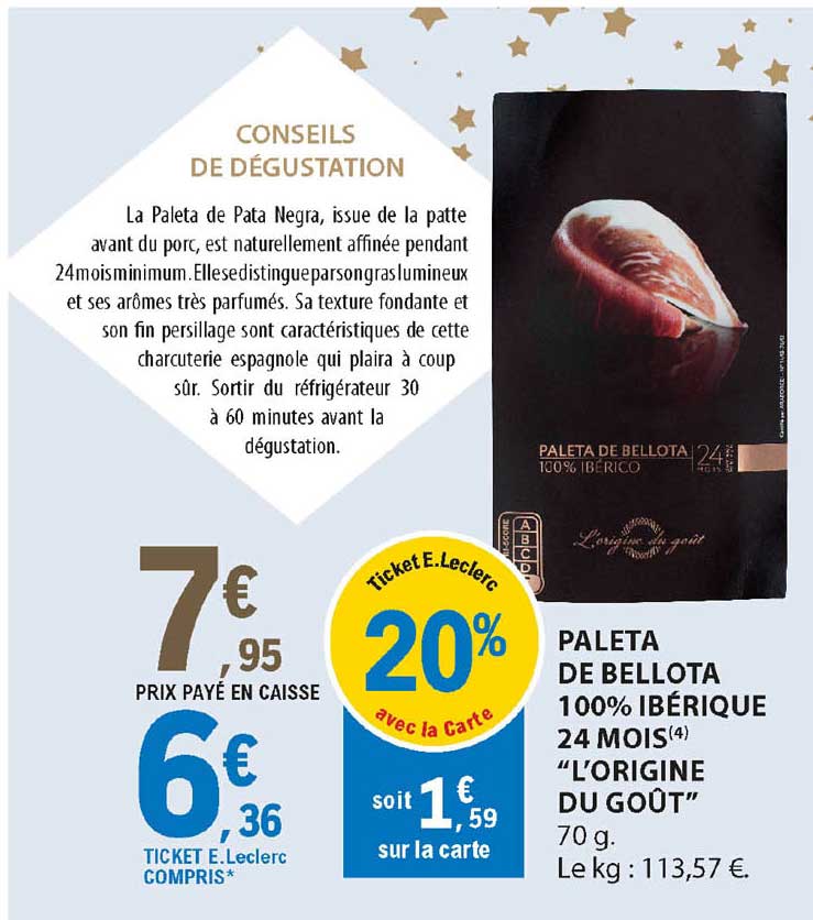 paleta de bellota 100% ibérique 24 mois "l'origine du goût"