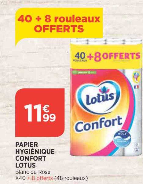 Papier Hygiénique Confort Lotus
