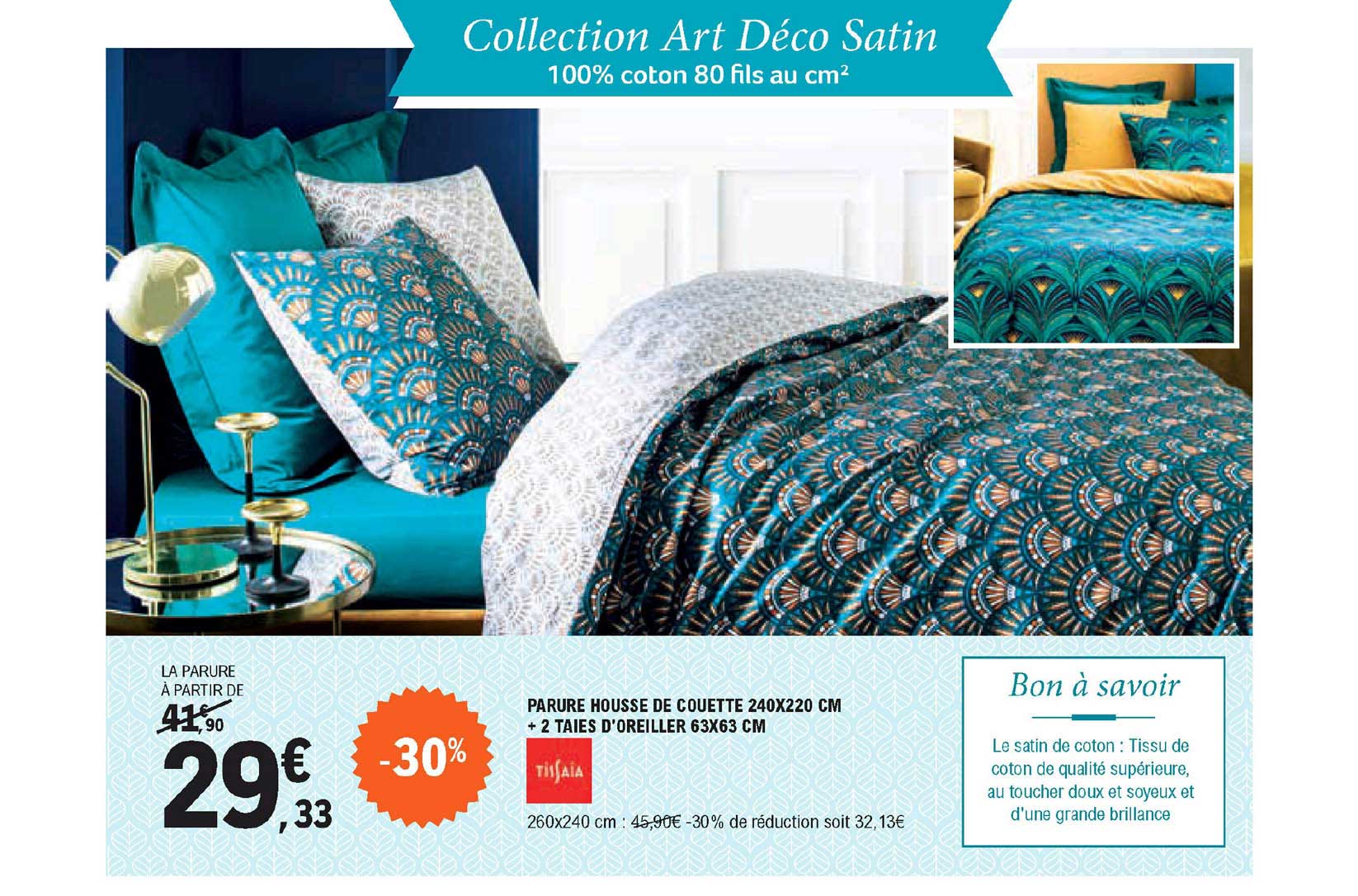 parure housse de couette + 2 taies d'oreiller