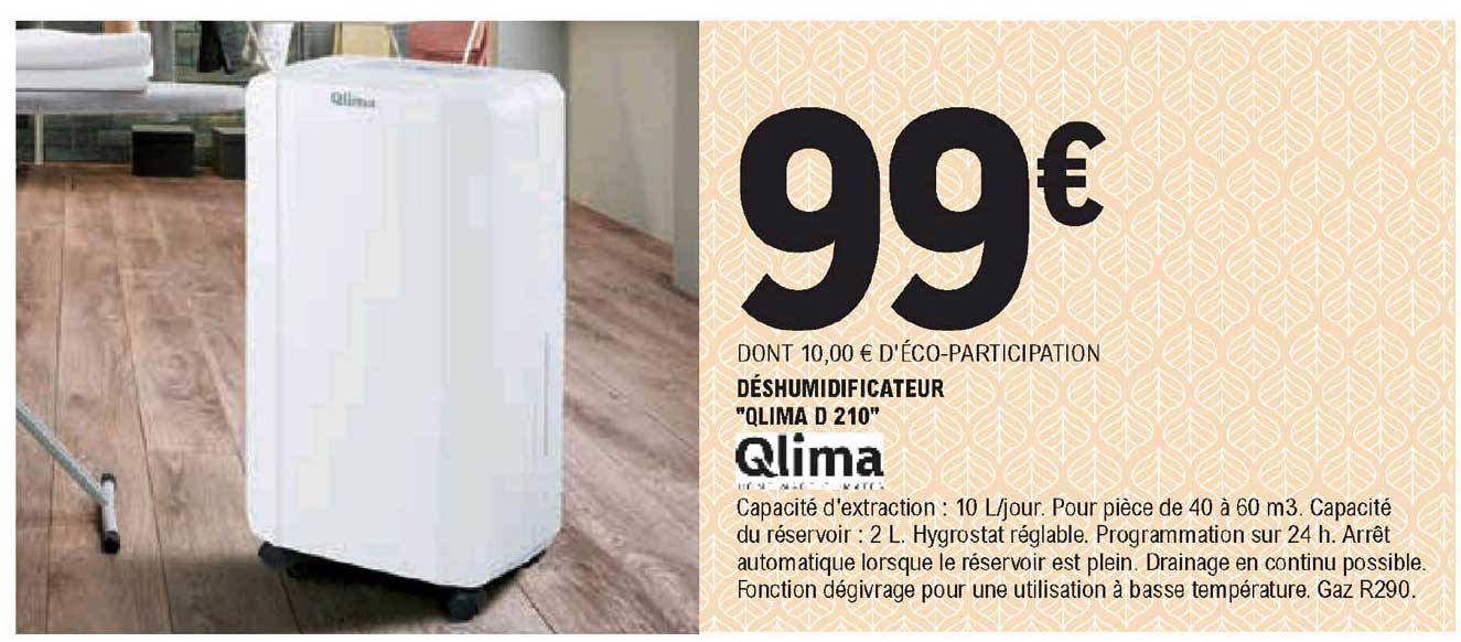 Qlima Déshumidificateur "qlima D 210"