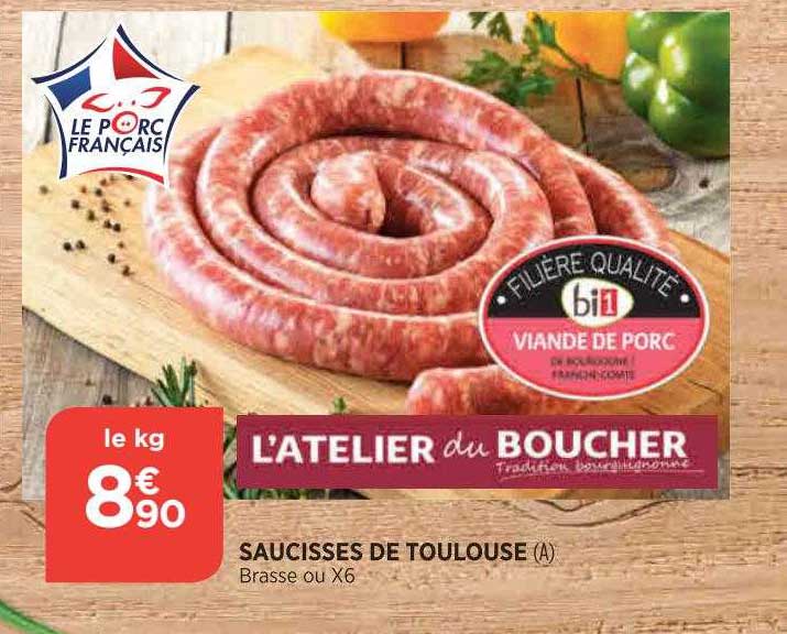 saucisses de toulouse l'atelier du boucher