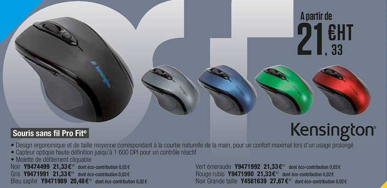 souris sans fil pro fit kensigton