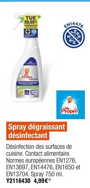 spray dégraissant désinfectant mr propre