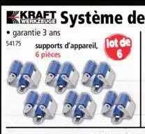 support d'appareil, 6 pièces kraft werkzeuge