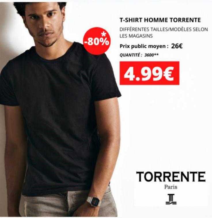 t-shirt homme torrente