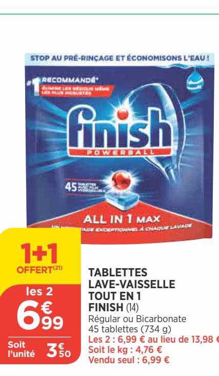 Tablettes Lave-vaisselle Tout En 1 Finish