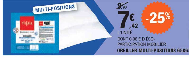 tissaia oreiller multipositions