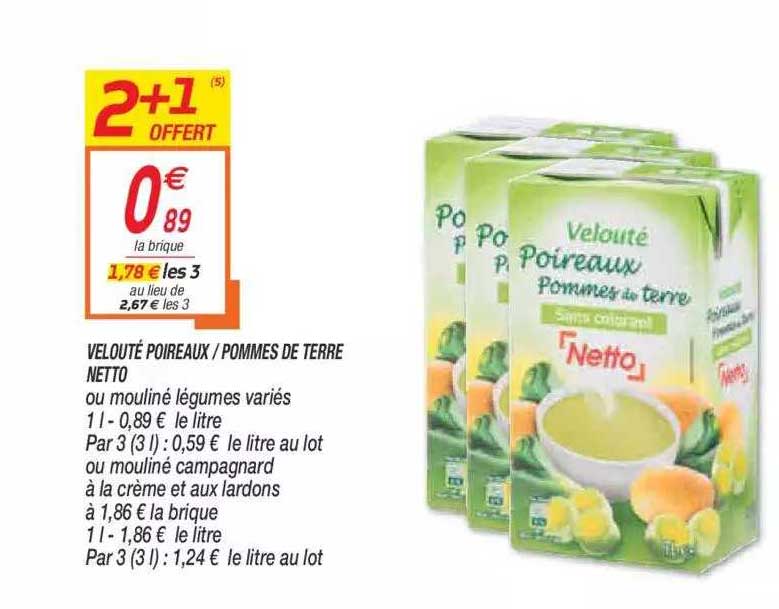 Velouté Poireaux - Pommes De Terre Netto