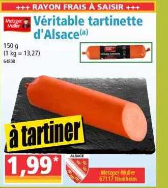 véritable tartinette d'alsace metzger muller