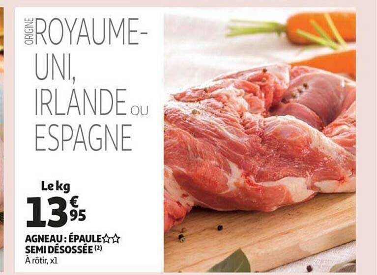 agneau : épaule** semi désossée