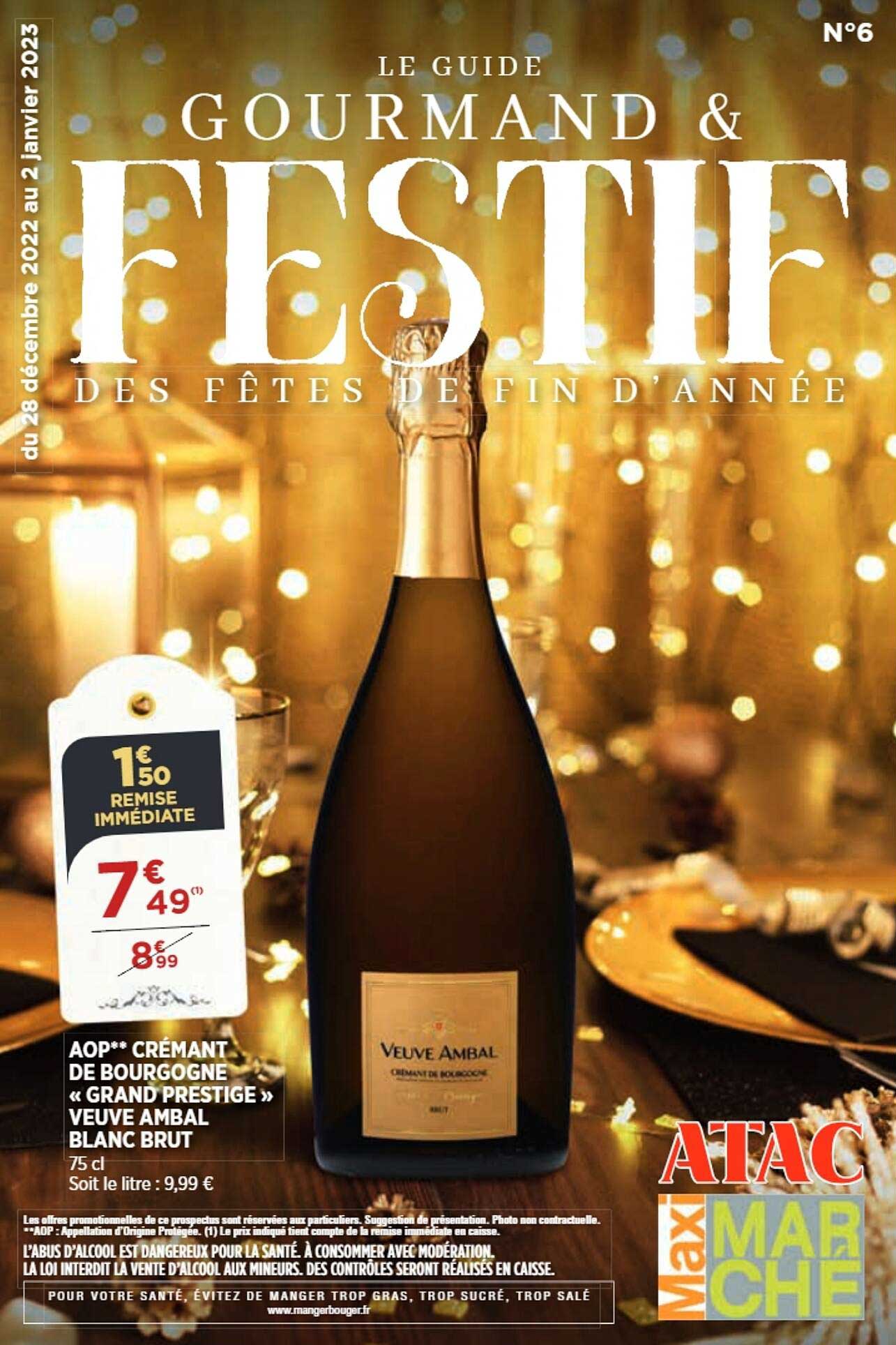 aop crémant de bourgogne «grand prestige» veuve ambal blanc brut