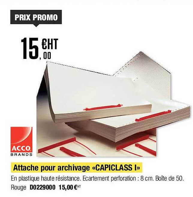 attache pour archivage «capiclass i» acco brands