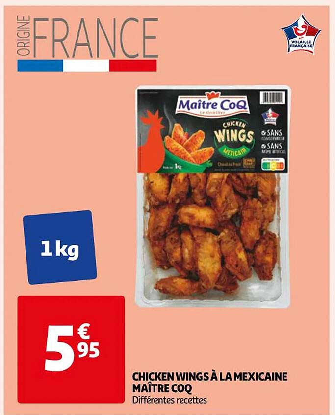 chicken wings à la mexicaine maître coq
