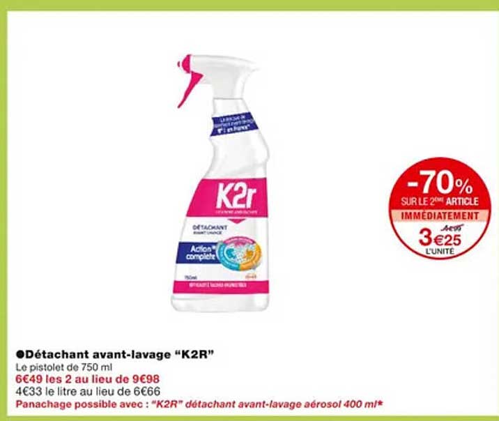 Détachant Avant-lavage "k2r"