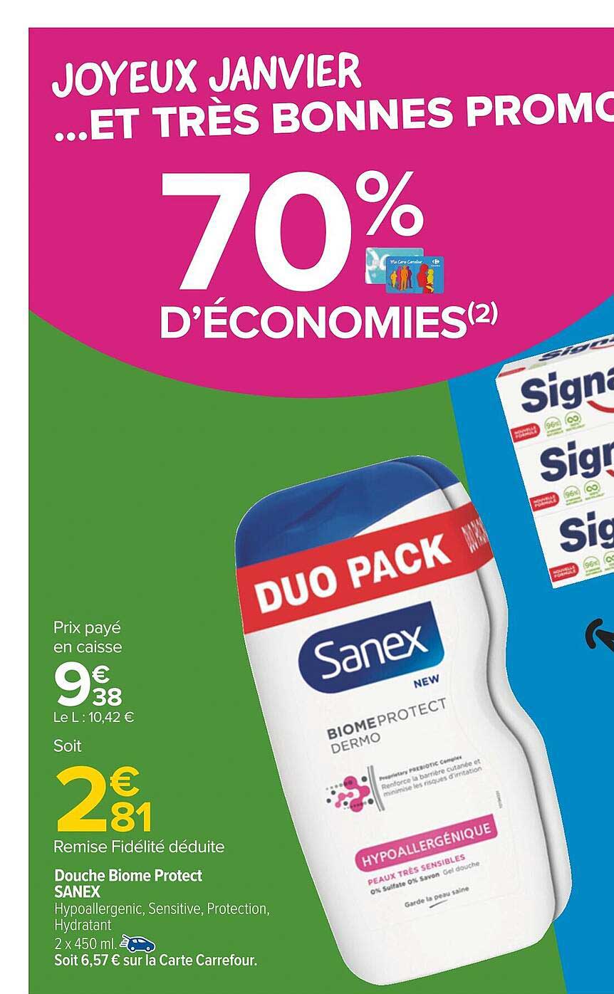 douche biome protect sanex