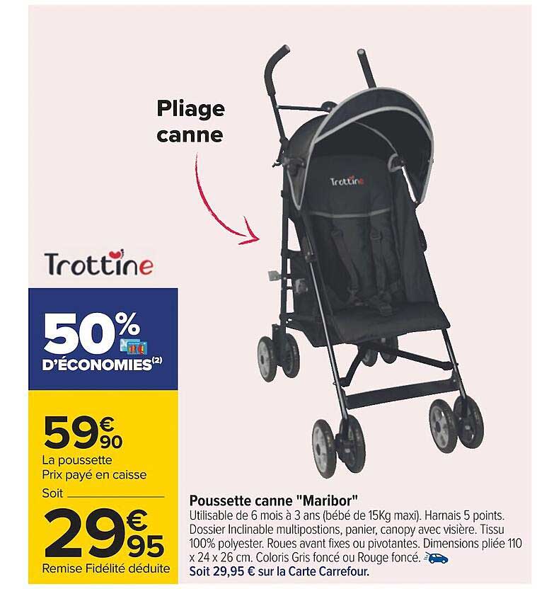 poussette canne "maribor" trottine