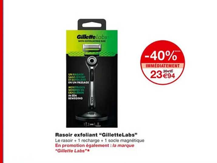 rasoir exfoliant "gillette labs"