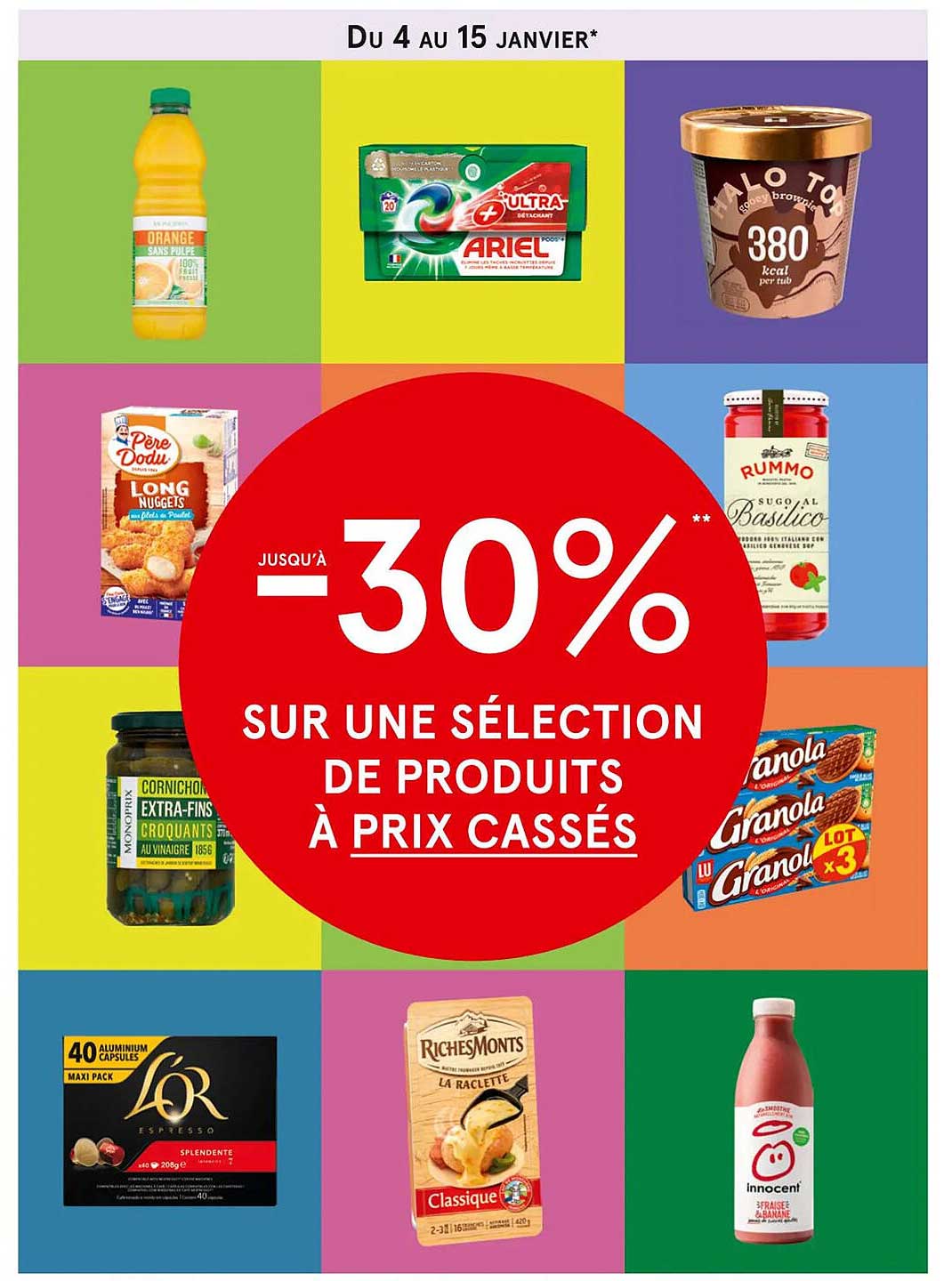 sélection de produits à prix cassés