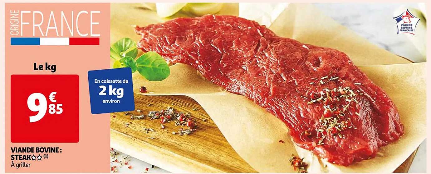 Viande Bovine : Steak**