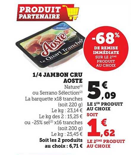 1-4 Jambon Cru Aoste