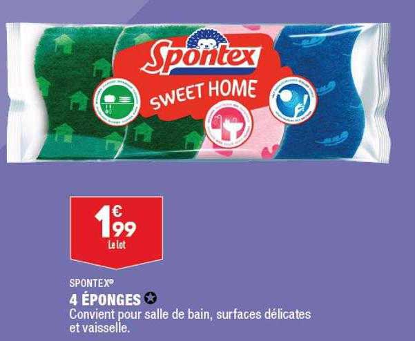 4 éponges spontex