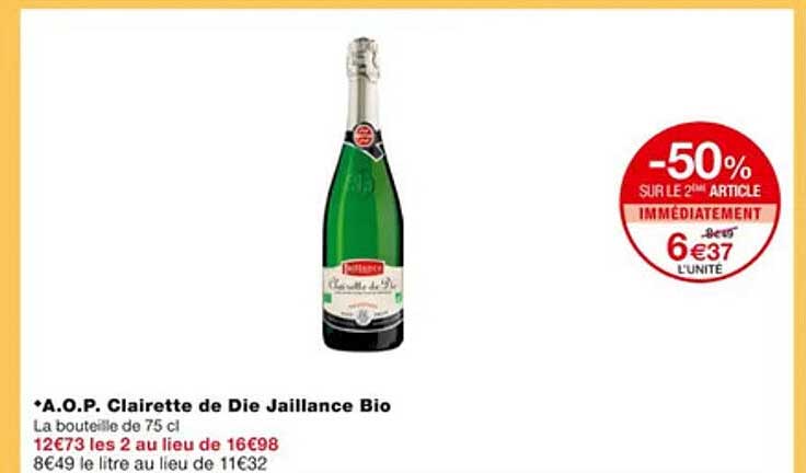 a.o.p. clairette de die jaillance bio