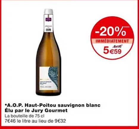 a.o.p. haut-poitou sauvignon blanc élu par le jury gourmet