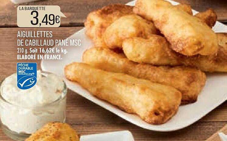 Aiguillettes De Cabillaud Pané Msc