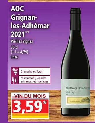 aoc grignan-les-adhémar 2021 vieilles vignes
