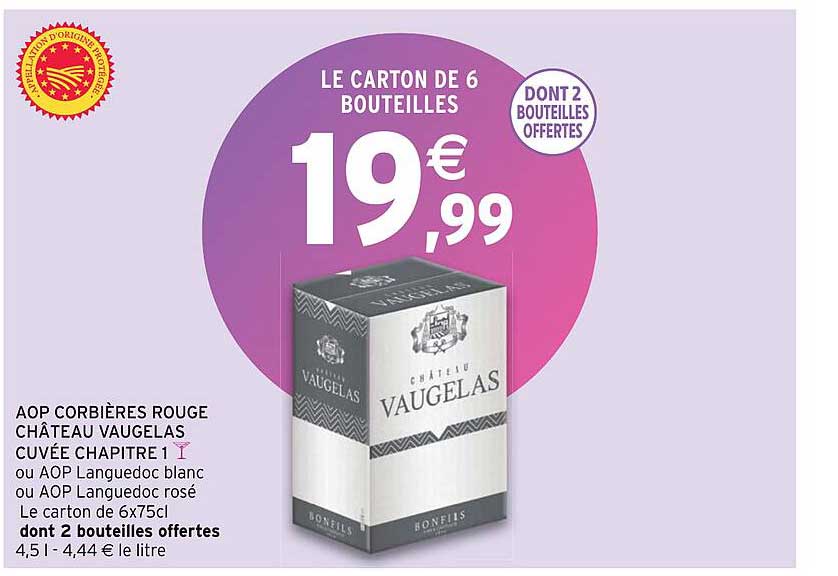 aop Corbières rouge château vaugelas cuvée chapitre 1