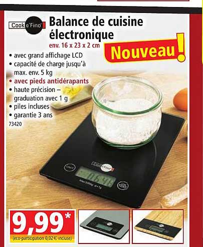 balance de cuisine électroniques cook e'fino